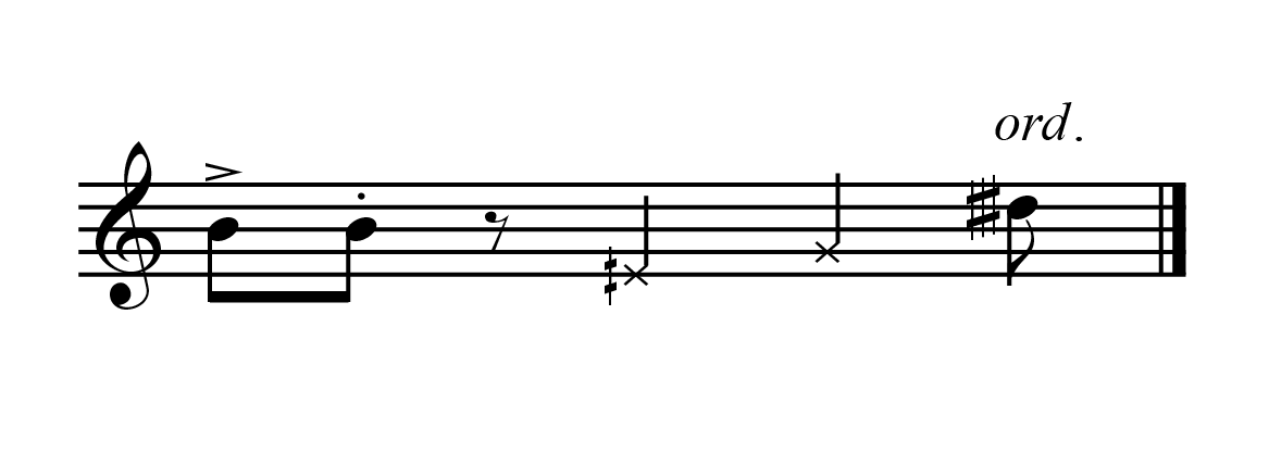 Notation of standard key clicks