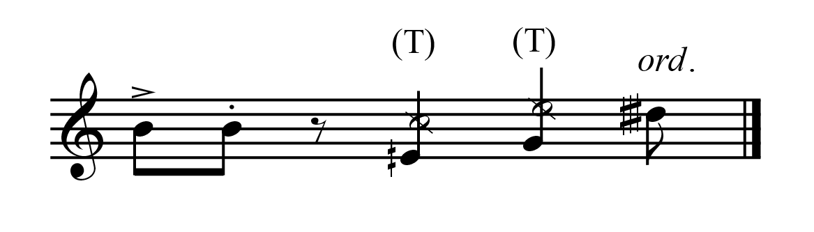 Notation of tongue rams