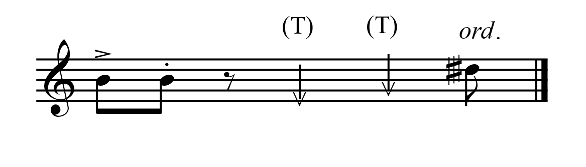 Notation of tongue rams