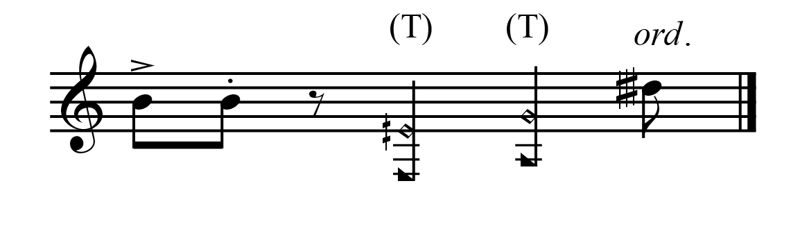 Notation of tongue rams